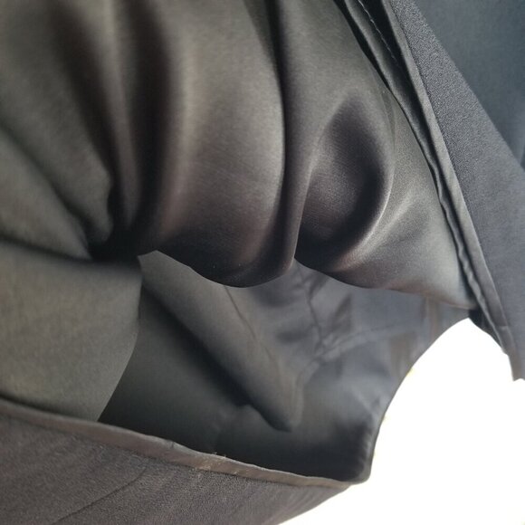 Tahari Navy Blue Dress Size 12 Esmarella A-Line 3/4 Sleeve - Picture 4 of 11